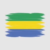 Gabon vlag borstel vector