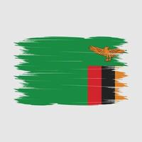 Zambia vlag borstel vector