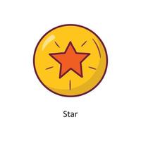 ster vector gevulde schets icoon ontwerp illustratie. gaming symbool Aan wit achtergrond eps 10 het dossier