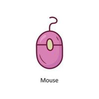 muis vector gevulde schets icoon ontwerp illustratie. gaming symbool Aan wit achtergrond eps 10 het dossier
