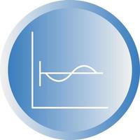 mooi cosinus diagram lijn vector icoon