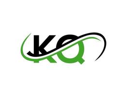 brief kq logo ontwerp voor financieel, ontwikkeling, investering, echt landgoed en beheer bedrijf vector sjabloon