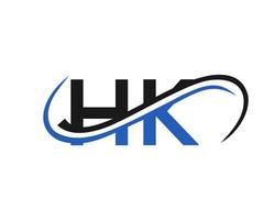 brief hk logo ontwerp voor financieel, ontwikkeling, investering, echt landgoed en beheer bedrijf vector sjabloon