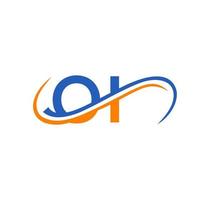 brief oi logo ontwerp voor financieel, ontwikkeling, investering, echt landgoed en beheer bedrijf vector sjabloon