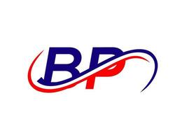 brief bp logo ontwerp voor financieel, ontwikkeling, investering, echt landgoed en beheer bedrijf vector sjabloon