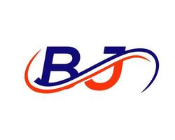 brief bj logo ontwerp voor financieel, ontwikkeling, investering, echt landgoed en beheer bedrijf vector sjabloon