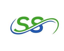 brief ss logo ontwerp voor financieel, ontwikkeling, investering, echt landgoed en beheer bedrijf vector sjabloon