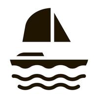 jacht boot icoon vector glyph illustratie