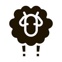 wollig schapen lam dier icoon illustratie vector