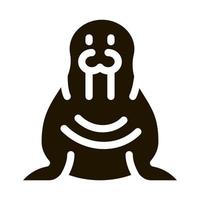 walrus dier icoon vector symbool illustratie