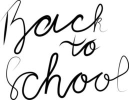 terug naar school- hand- getrokken belettering vector