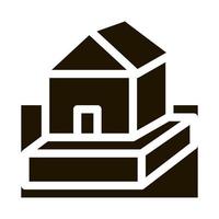 huis Aan fundament icoon vector glyph illustratie