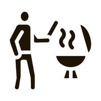 bbq Koken icoon vector glyph illustratie