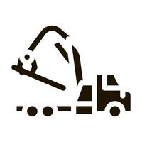 bezig met laden hout machine icoon vector glyph illustratie