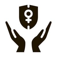 bescherming vrouw seks icoon vector glyph illustratie
