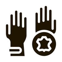 leer handschoenen icoon vector glyph illustratie