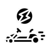 elektrisch kart icoon vector glyph illustratie