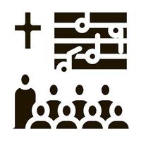 kerk koor icoon vector glyph illustratie