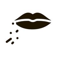 dermatitis in de buurt lippen icoon vector glyph illustratie