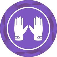 uniek leer handschoenen vector glyph icoon