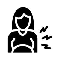 weeën zwanger vrouw icoon vector glyph illustratie