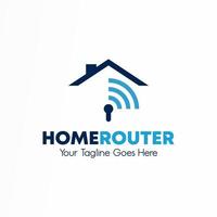 gemakkelijk en uniek dak huis met Wifi signaal en gat sleutel beeld grafisch icoon logo ontwerp abstract concept vector voorraad. kan worden gebruikt net zo een symbool verwant naar tech of eigendom