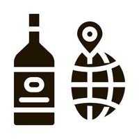 traditioneel wijn in onderdelen van wereld icoon vector glyph illustratie