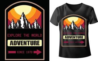 avontuur t-shirt ontwerp vector