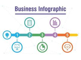 zakelijke infographic met circulaire pictogrammen vector