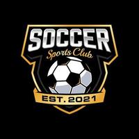 voetbal voetbal badge logo ontwerpsjablonen. sport team identiteit vectorillustratie. vector