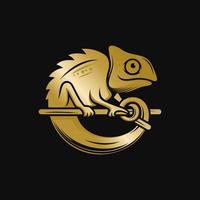 kameleon mascotte logo ontwerp vectorillustratie vector