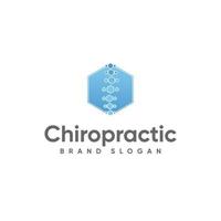 chiropractie logo met modern ontwerp premie vector