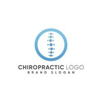 chiropractie logo met modern ontwerp premie vector