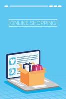 banner voor online winkelen en e-commerce vector