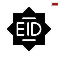 ilustration van eid glyph icoon vector