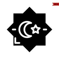 ilustration van eid glyph icoon vector