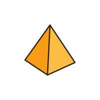 geel piramide vector concept modern gekleurde icoon of teken