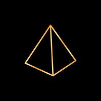 piramide vector concept kleurrijk icoon in dun lijn stijl