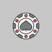 schoppen casino spaander vector concept gekleurde icoon
