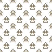Egyptische sfinx vector meetkundig concept minimaal lijn naadloos patroon