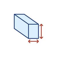 blok metingen vector concept gekleurde icoon of teken