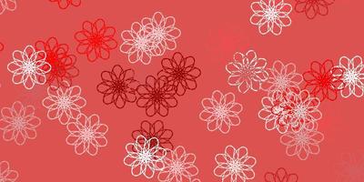 rode natuurlijke lay-out met bloemen. vector