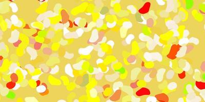 lichtrood, geel patroon met abstracte vormen. vector