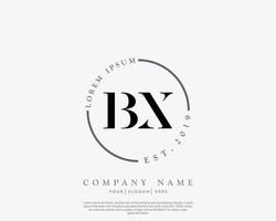 eerste bx vrouwelijk logo schoonheid monogram en elegant logo ontwerp, handschrift logo van eerste handtekening, bruiloft, mode, bloemen en botanisch met creatief sjabloon vector