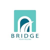 brug logo vector pictogram illustratie ontwerpsjabloon