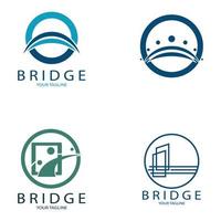 brug logo vector pictogram illustratie ontwerpsjabloon