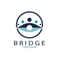 brug logo vector pictogram illustratie ontwerpsjabloon