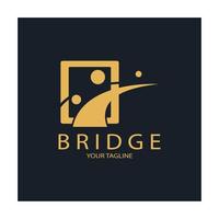 brug logo vector pictogram illustratie ontwerpsjabloon