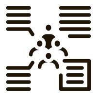functies van persoon van groep icoon vector glyph illustratie