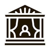 Grieks oude theater icoon vector glyph illustratie
